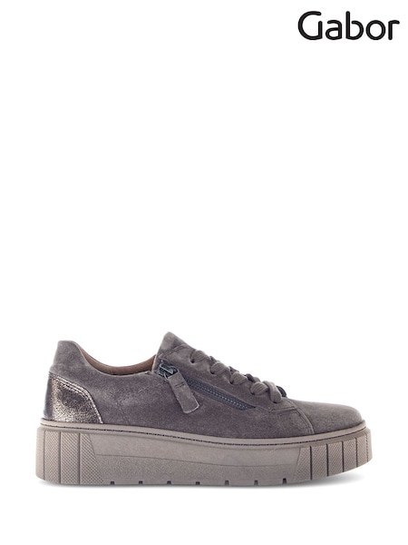 Gabor Ferry Mohair Suede Brown Trainers (H41911) | £100