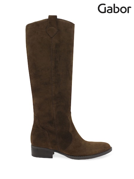 Gabor Garden Whisky Suede Brown Boots (H41918) | £170