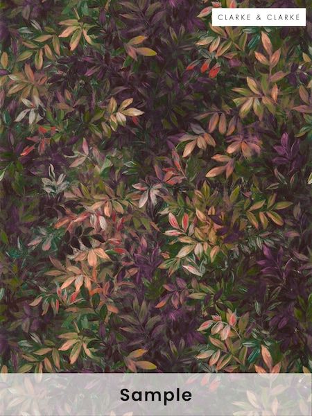 Clarke & Clarke Amethyst Emerald Congo Exotica 2 A4 Wallpaper Sample (H41933) | £1