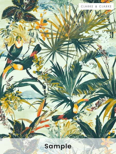Clarke & Clarke Antique Toucan Exotica 2 A4 Wallpaper Sample (H41938) | £1