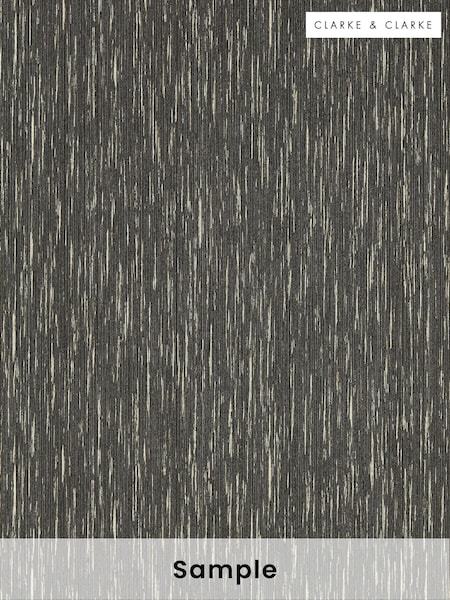 Clarke & Clarke CharcoalGilver Asper Expressions Performance A4 Wallpaper Sample (H41945) | £1
