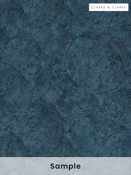 Clarke & Clarke Midnight Silvan Expressions Performance A4 Wallpaper Sample (H41954) | £1