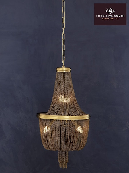 Fifty Five South Gold Chain Chandelier (H41992) | £805