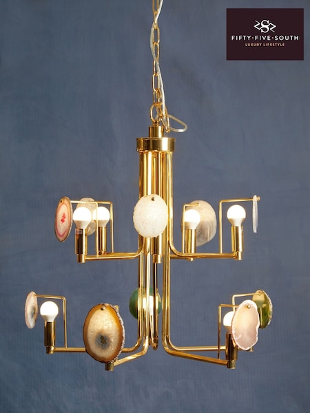 Fifty Five South Gold Glamour 10 Bulb Pendant Ceiling Light (H42001) | £680