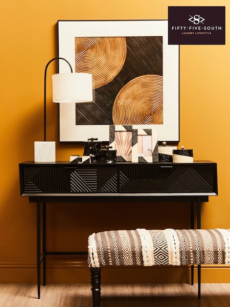 Fifty Five South Black Murdoch Curved Table Lamp (H42005) | £150