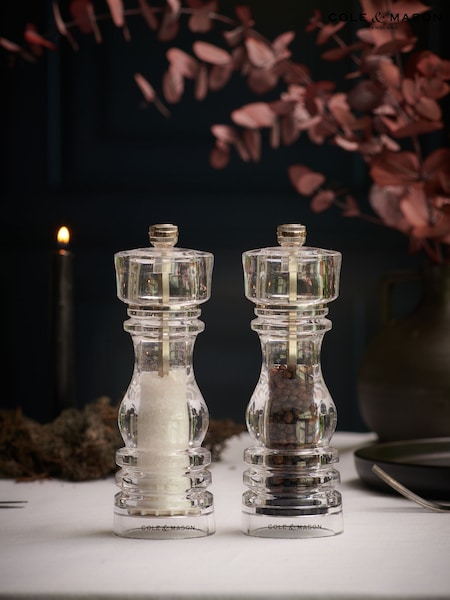 Cole & Mason Clear London Acrylic Salt and Pepper Mills (H42029) | £55