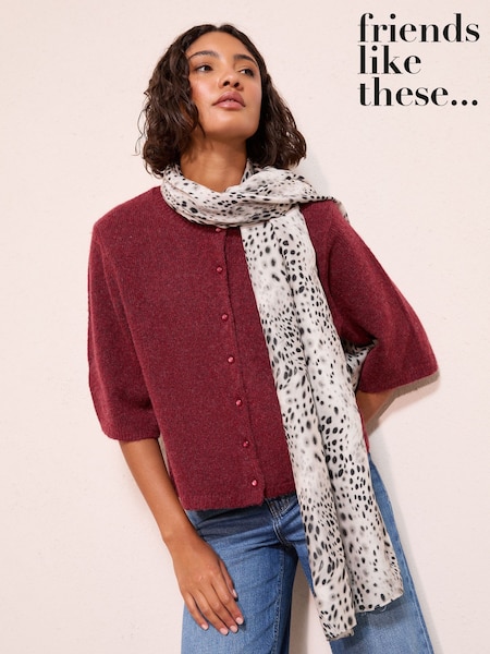 Friends Like These Black/White Spot Printed Lightweight Scarf (H42151) | £18