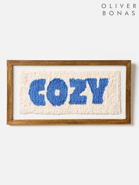 Oliver Bonas Cream Cozy Tufted Framed Wall Art (H42161) | £60