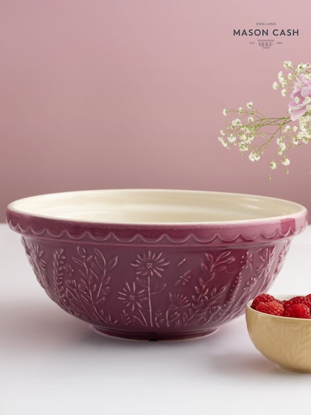 Mason Cash Purple In The Meadow 26cm Mixing Bowl & Mini Bowls (H42307) | £49