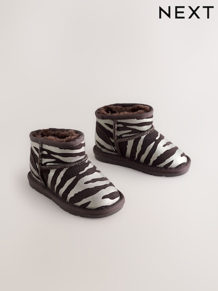 Silver Zebra Water Repellent Standard Fit (F) Suede Pull On Boots (H42327) | £23 - £27