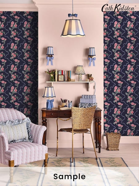 Cath Kidston Blue Flutter A4 Wallpaper Sample (H42377) | £1