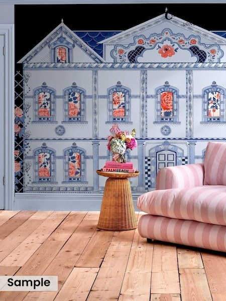 Cath Kidston Blue A4 Mural Sample Doll House (H42382) | £1