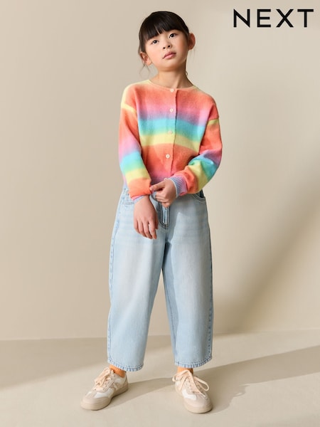 Rainbow Stripe Button Up Cardigan (3-16yrs) (H42400) | £23 - £28
