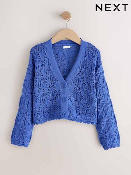 Cobalt Blue Knitted Cardigan (3-16yrs) (H42403) | £0