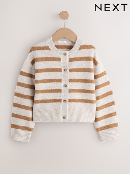 Neutral Stripe Button Up Cardigan (3-16yrs) (H42406) | £16 - £21