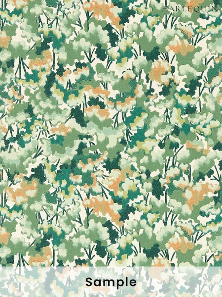 Harlequin Clay Evergreen Tree Tops Idyllic A4 Wallpaper Sample (H42456) | £1