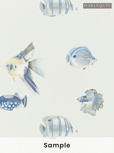 Harlequin Indigo Pebble Kamanu Idyllic A4 Wallpaper Sample (H42474) | £1