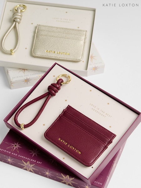 Gold - Katie Loxton Keyring And Card Holder Gift Boxed