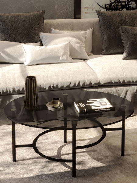 Centrepiece Black Genoa Oval Coffee Table (H42582) | £429