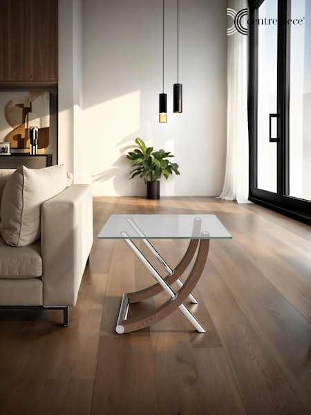 Centrepiece Walnut Tusk Side Table (H42585) | £359