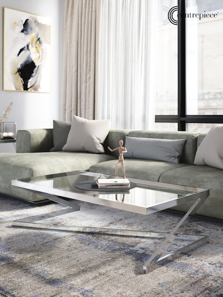 Centrepiece Stainless Steel Storm Coffee Table (H42588) | £659