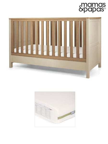 Mamas & Papas Cashmere Harwell Cot Bed & Pocket Spring Mattress (H42673) | £625