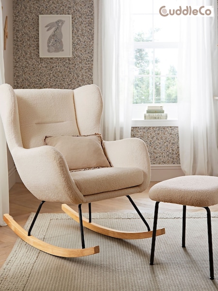 Cuddleco Teddy Beige Marley Nursing Chair and Footstool (H42701) | £280