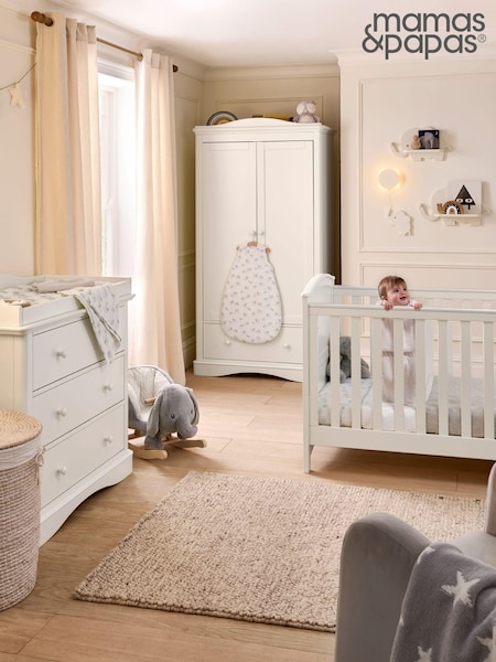 Mamas & Papas 3 Piece White Flyn Nursery Furnitures (H42704) | £899