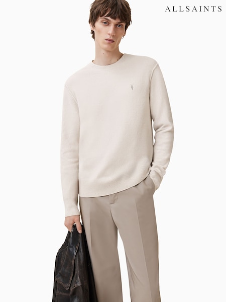 AllSaints White Statten Crew Jumper (H42720) | £109