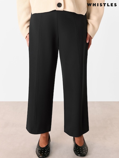 Whistles Black Petite Camilla Wide Leg Trousers (H42740) | £95