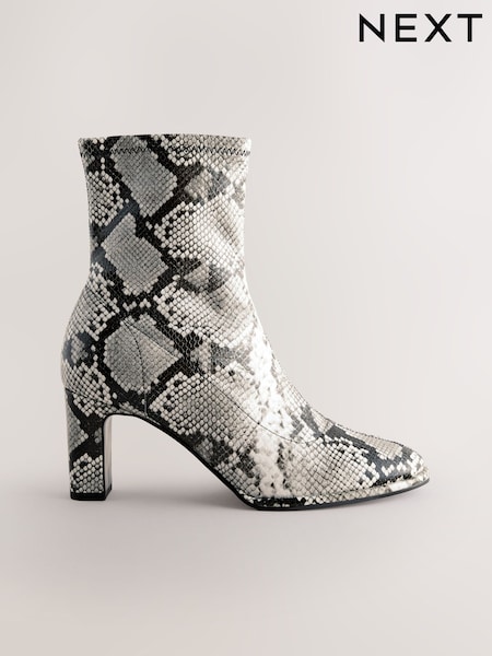 Snake Print Standard/Wide Fit Forever Comfort® Round Toe Sock Boots (H42846) | £40