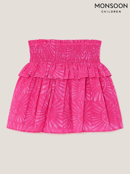 Monsoon Pink Sun Print 100% Cotton Skort (H42877) | £20 - £24
