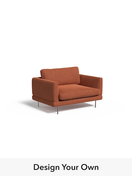 Matt Velvet Easy Clean/Burnt Orange Lugani By Made (H42964) | £950
