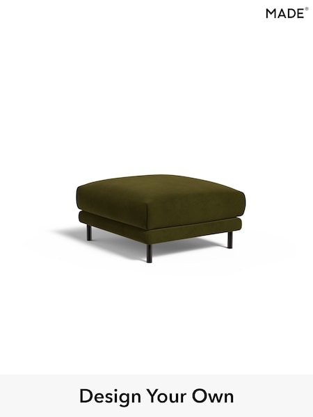 Matt Velvet Easy Clean/Deep Olive Green Odin By Made (H42968) | £350