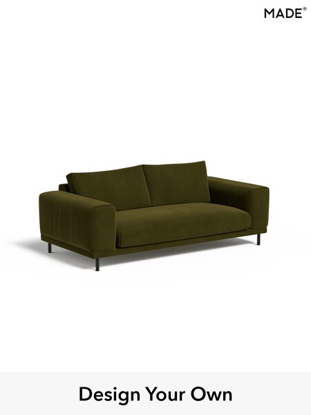 Matt Velvet Easy Clean/Deep Olive Green Odin By Made (H42968) | £999