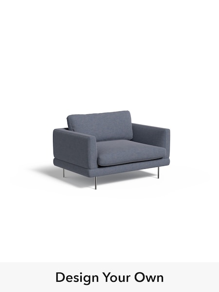 Soft Chenille Easy Clean/Denim Blue Lugani By Made (H42975) | £1,025