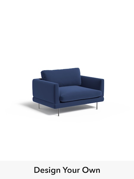 Matt Velvet Easy Clean/Navy Blue Lugani By Made (H42982) | £950