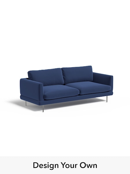 Matt Velvet Easy Clean/Navy Blue Lugani By Made (H42982) | £1,299