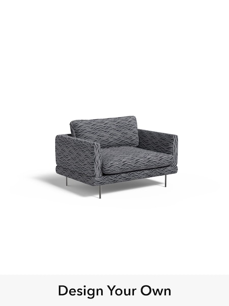 Textured Wave Boucle/Dark Ink Blue Lugani By Made (H42990) | £1,099