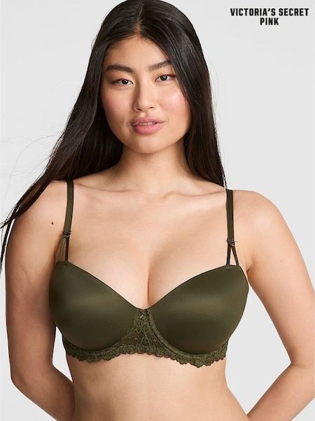 Victoria's Secret PINK Olive Green Lightly Lined Balcony Bra (H43176) | £35