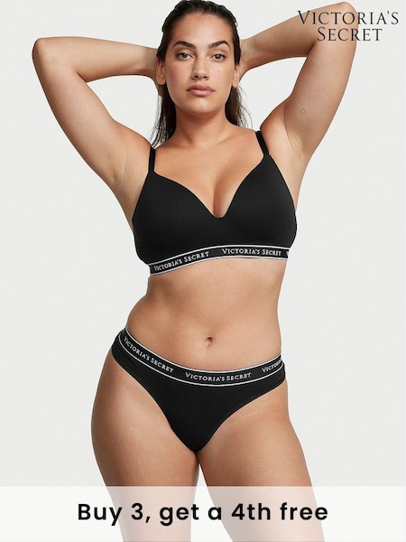 Victoria's Secret Black Band Logo Knickers (H43289) | £9