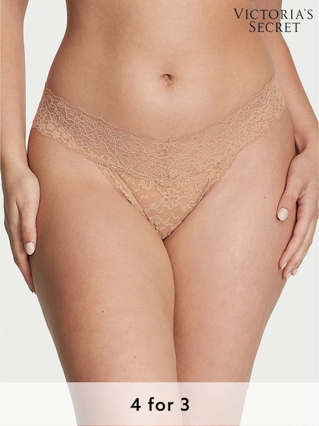 Victoria's Secret Praline Nude Thong Knickers (H43355) | £9