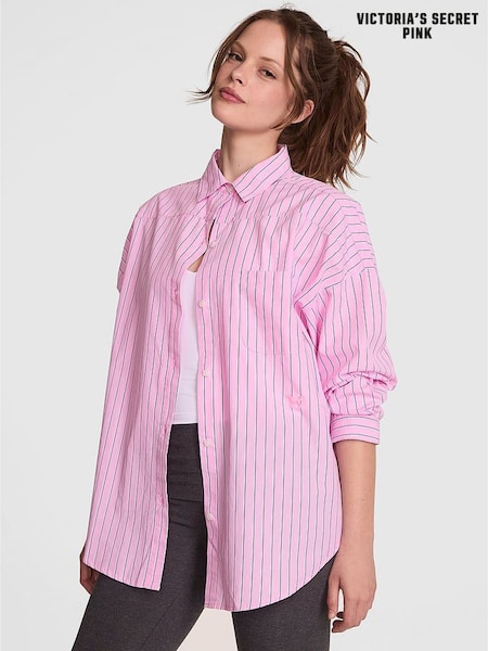 Victoria's Secret PINK Pink Lollipop Oversized Pyjama Shirt (H43386) | £39
