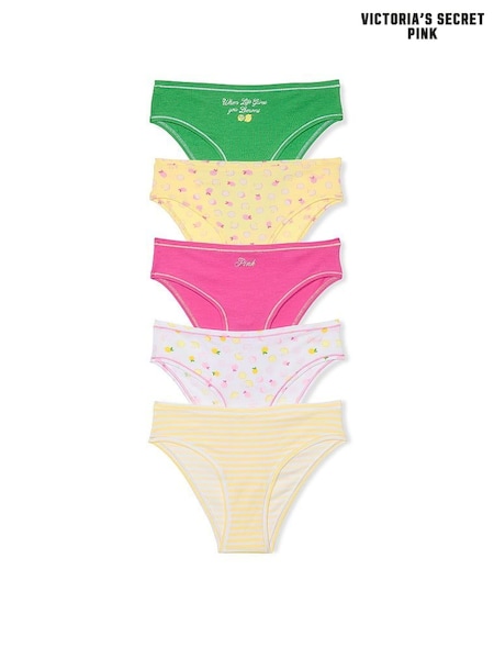 Victoria's Secret PINK Yellow/Pink/White/Green Cheeky Knickers 5 Pack (H43393) | £27