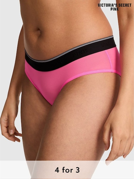Victoria's Secret PINK Radiant Rose Pink Hipster Logo Knickers (H43409) | £9