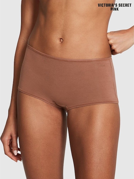 Victoria's Secret PINK Caramel Nude Short Cotton Knickers (H43558) | £9