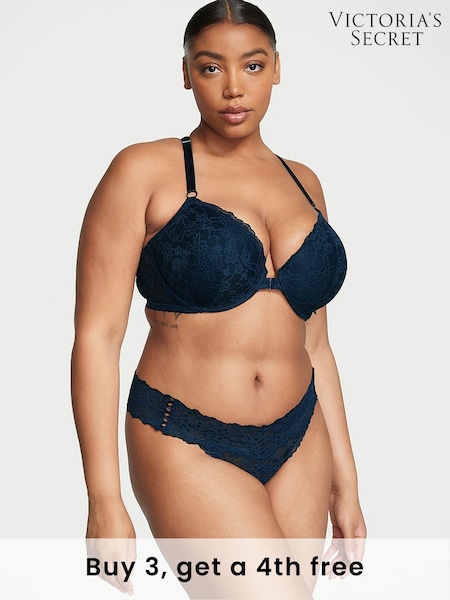 Victoria's Secret Noir Navy Blue Thong Knickers (H43617) | £9