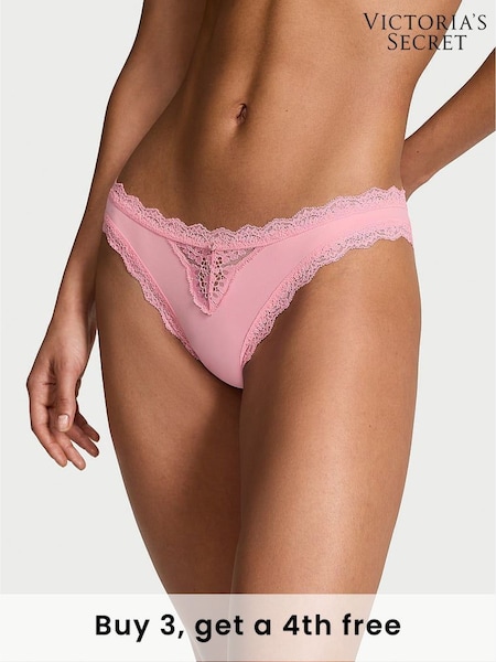 Victoria's Secret Pink Hope Lace Trim Bikini Knickers (H43818) | £14