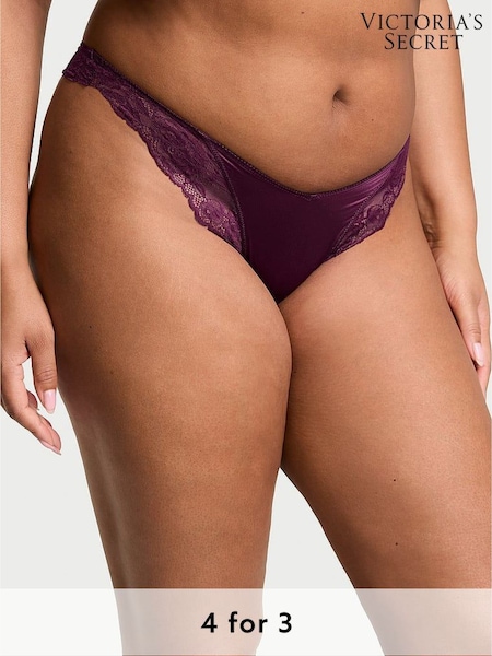 Victoria's Secret Kir Red Thong Rose Lace Trim Knickers (H43824) | £14