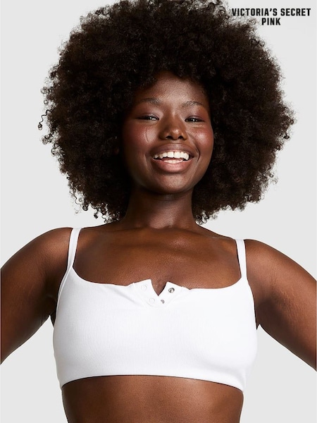 Victoria's Secret PINK White Bralette Scoop Bralette (H43950) | £19